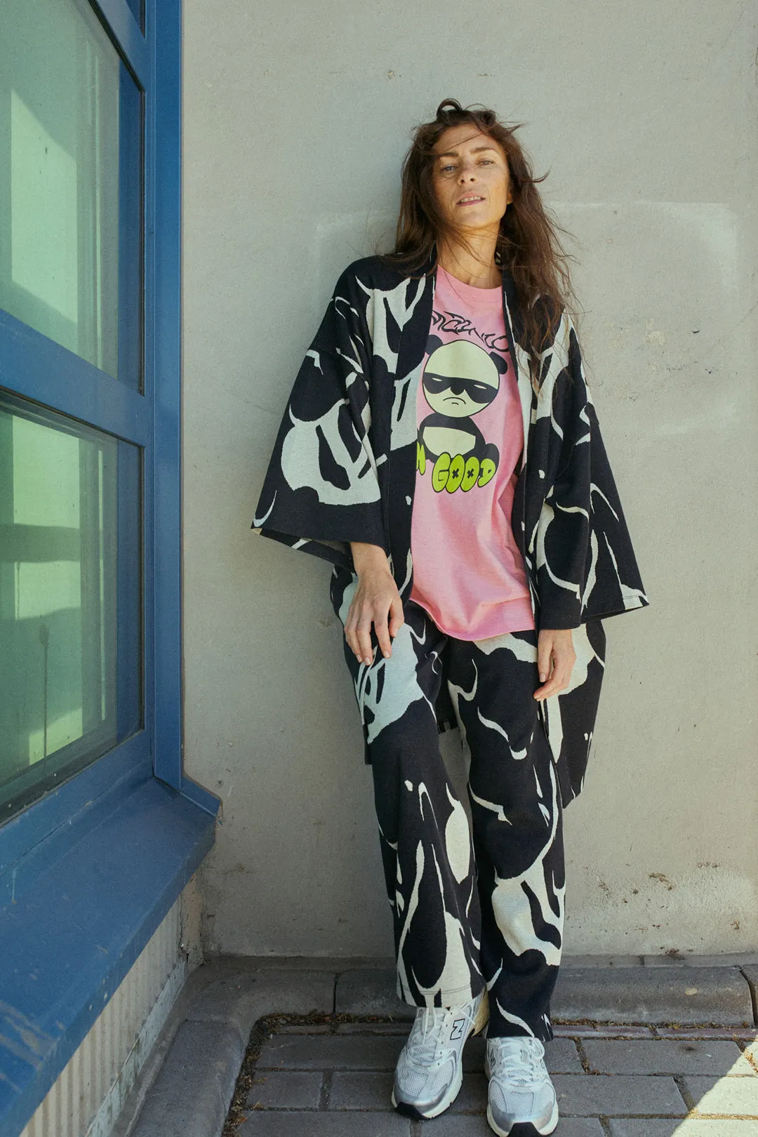 Mainio Waving Jacquard Kimono Jacket