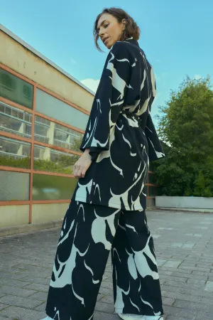Mainio Waving Jacquard Kimono Jacket