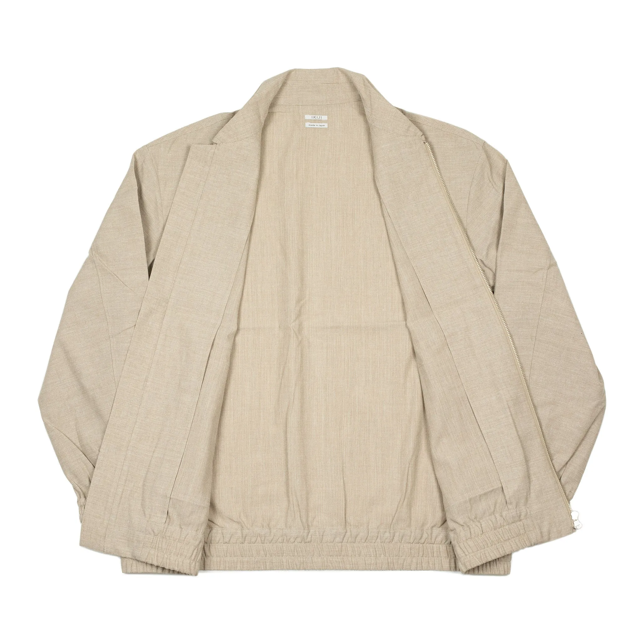 Mechanic blouson in oatmeal wool linen cotton (Exclusive)