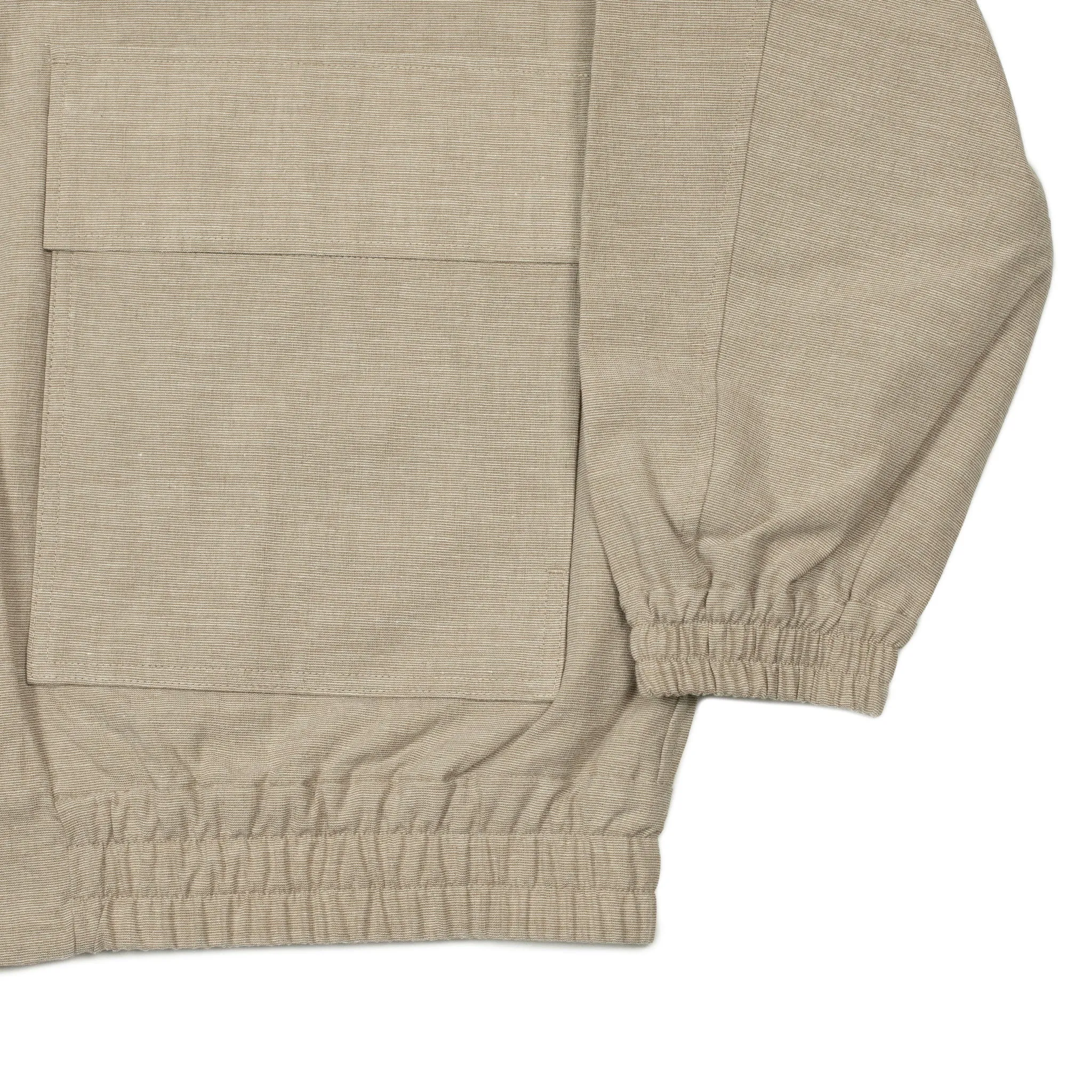 Mechanic blouson in oatmeal wool linen cotton (Exclusive)
