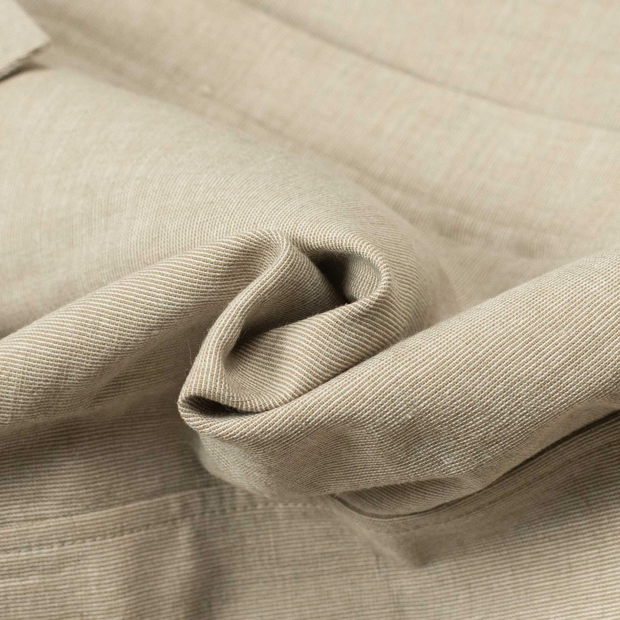 Mechanic blouson in oatmeal wool linen cotton (Exclusive)