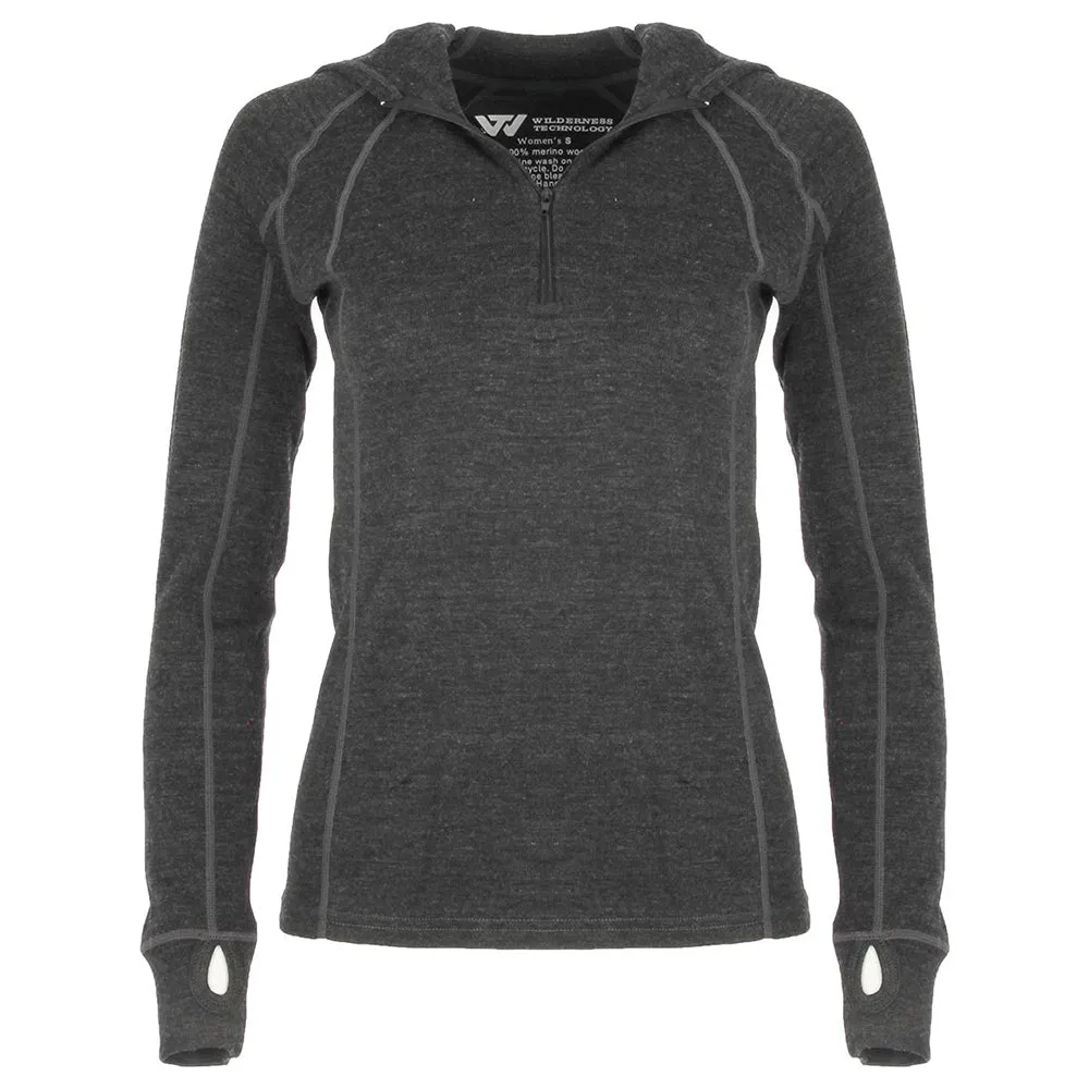 MERINO WOOL ZIP UP BASE LAYER - WOMEN'S