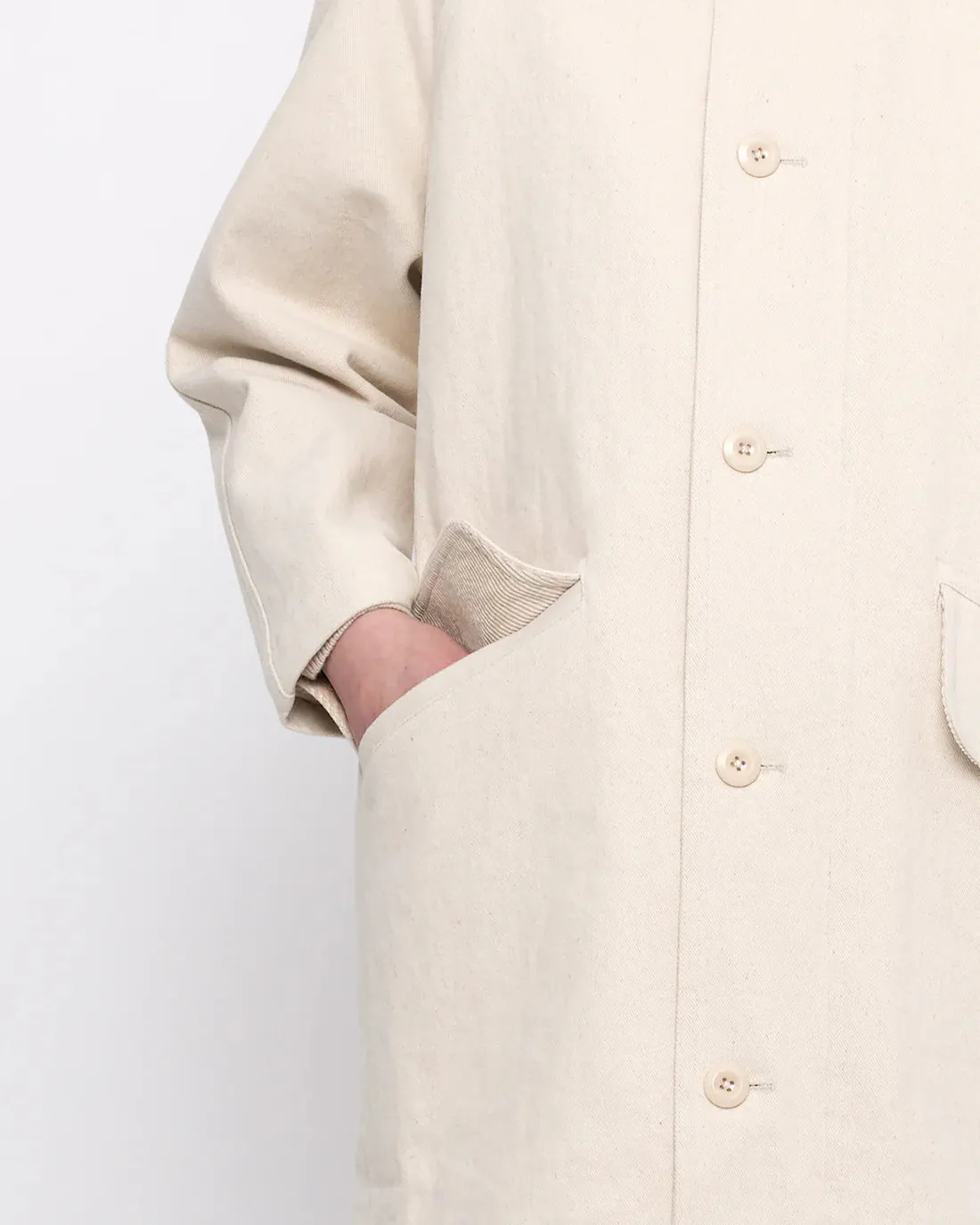 mid-length duster coat