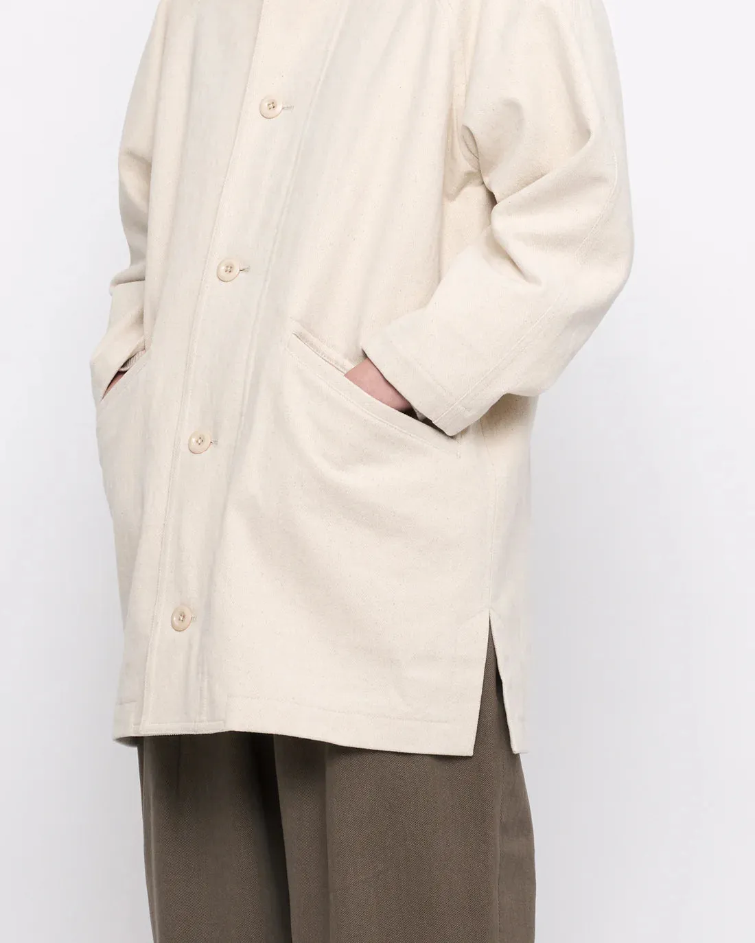 mid-length duster coat