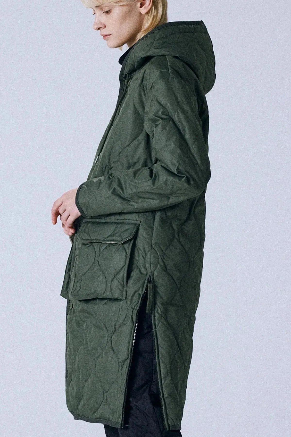 Military Hood Long Down Coat