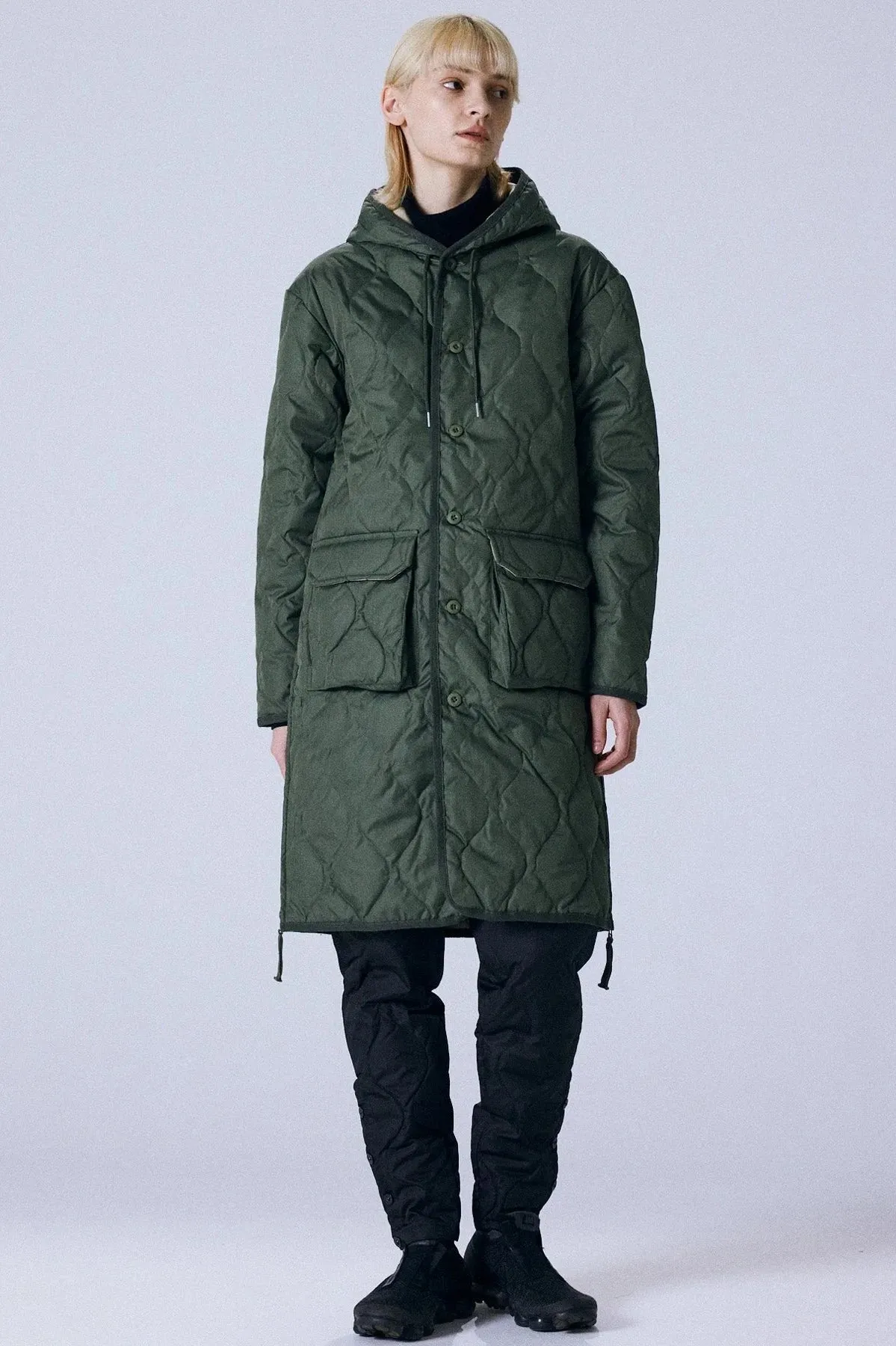 Military Hood Long Down Coat