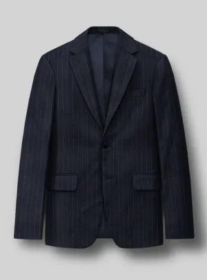 Napolean Abelino Stripe Dark Blue Wool Jacket