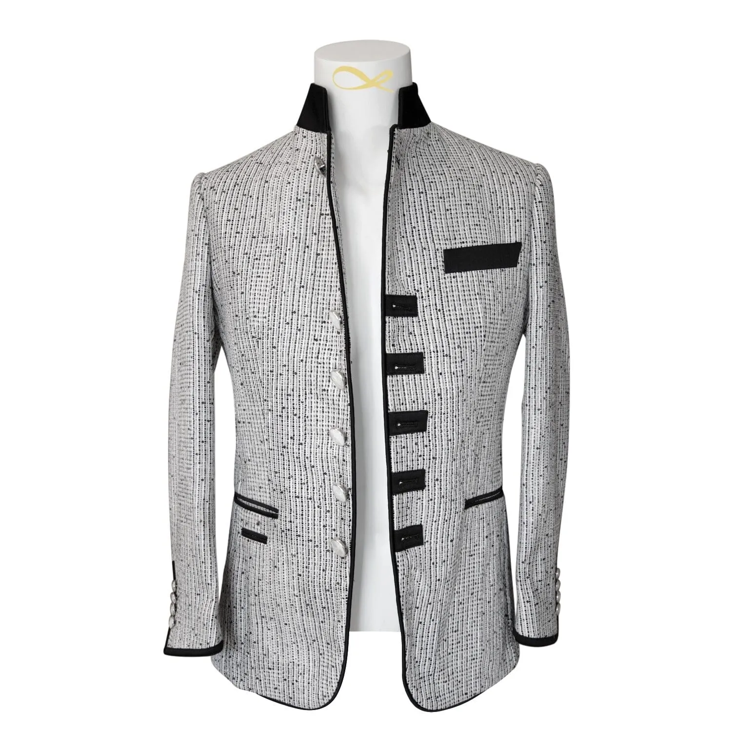 Nero Tweed Paillette Mandani Jacket