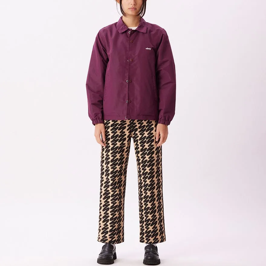 OBEY ICON COACH JACKET - BEETROOT