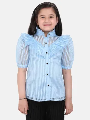 One Friday Blue Stripe Top