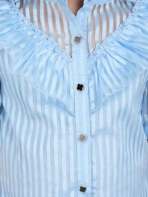 One Friday Blue Stripe Top