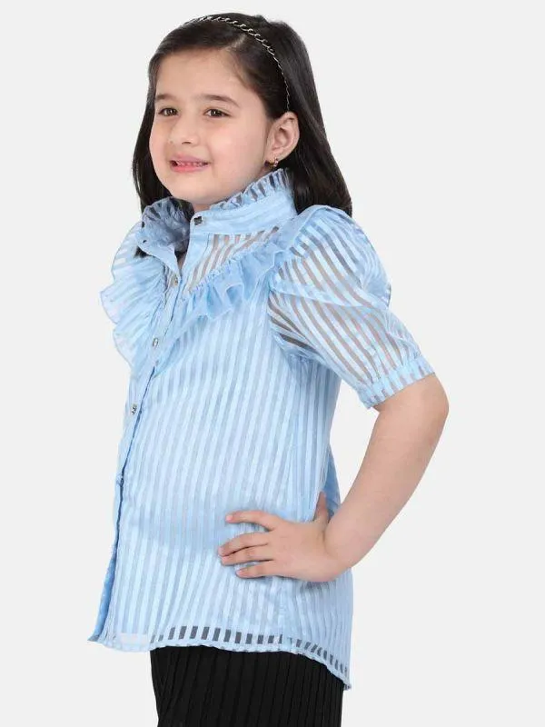 One Friday Blue Stripe Top
