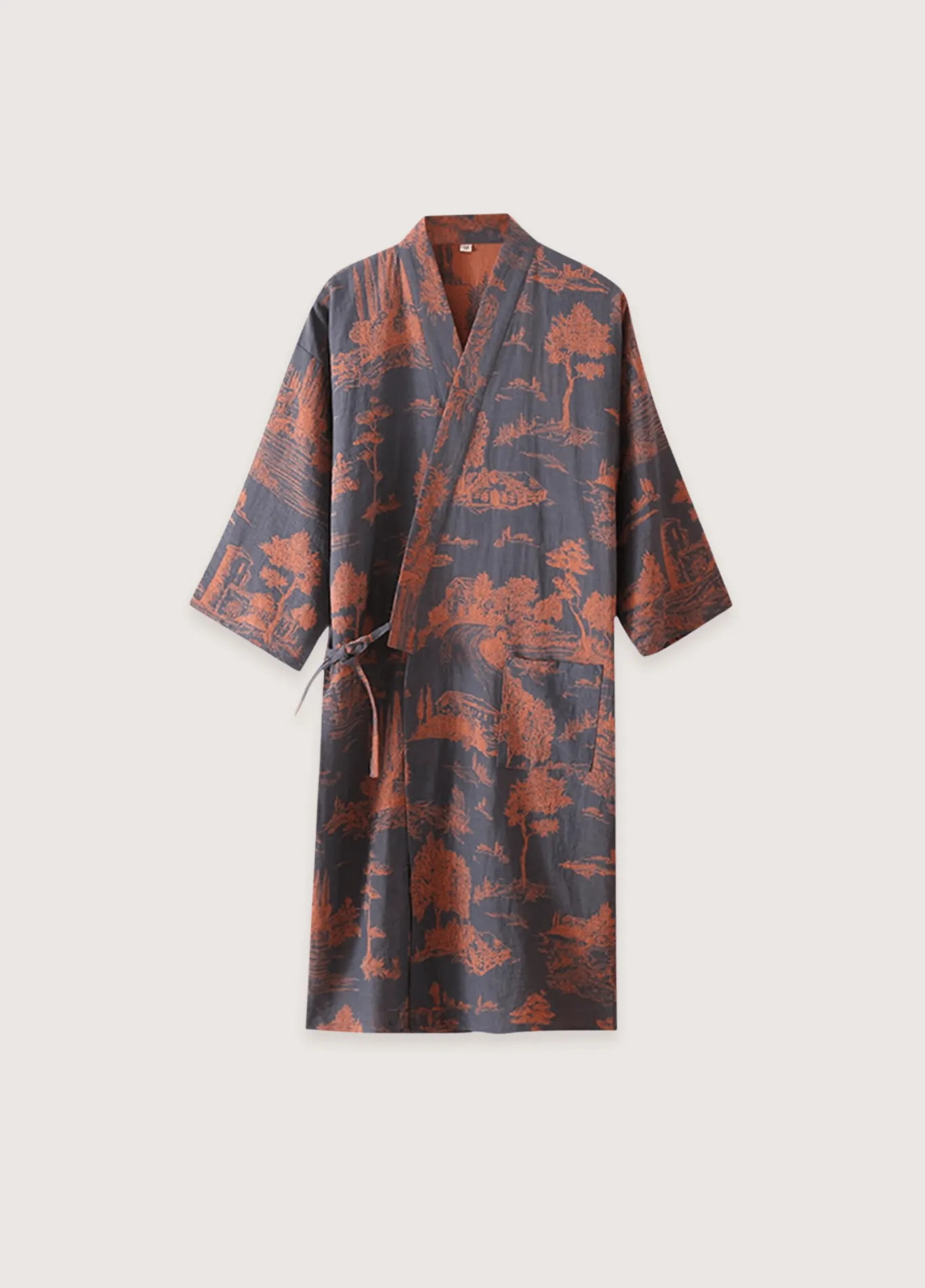 Peignoir kimono bleu femme | Kaido