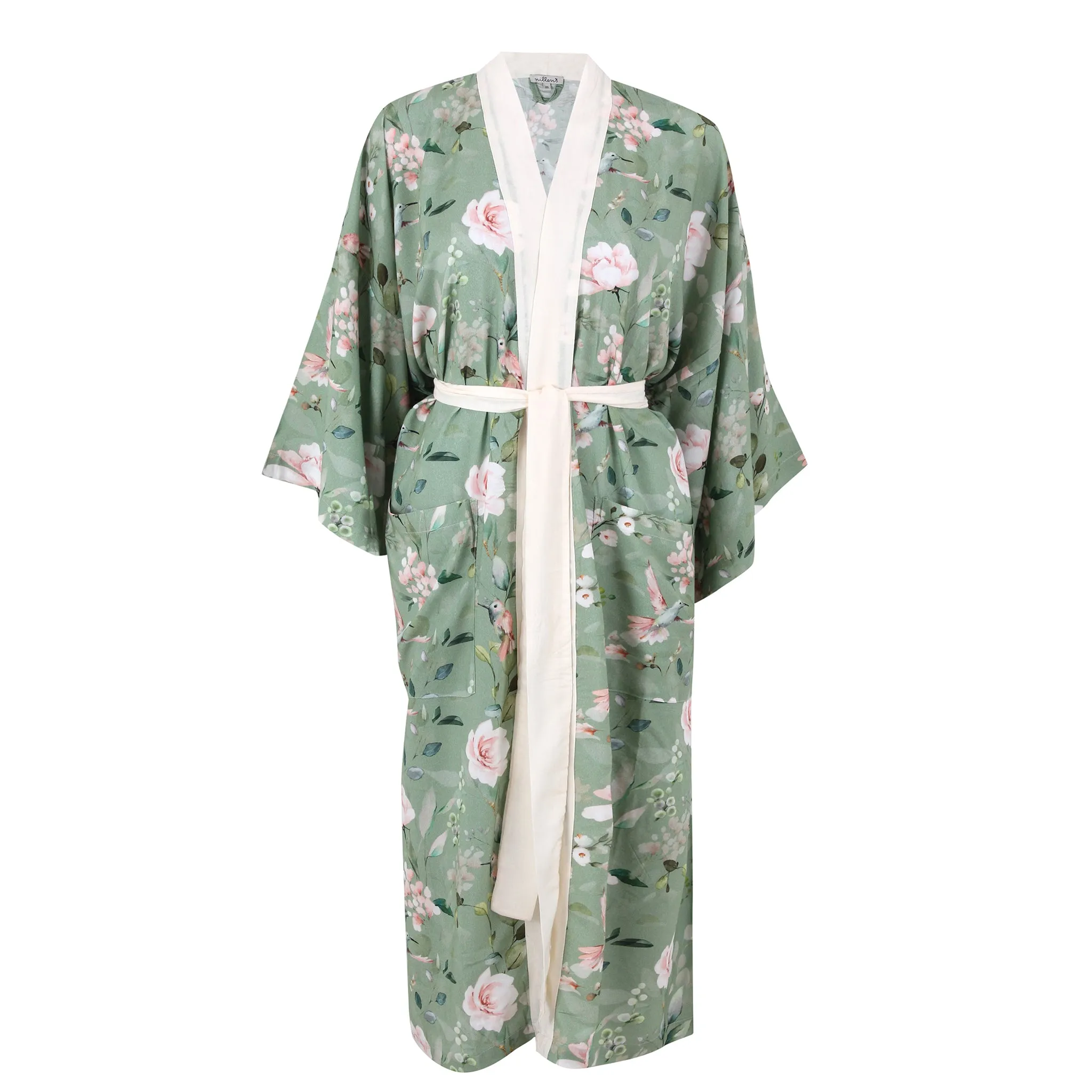 Pink Hummingbird Cotton Kimono