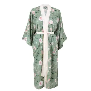 Pink Hummingbird Cotton Kimono