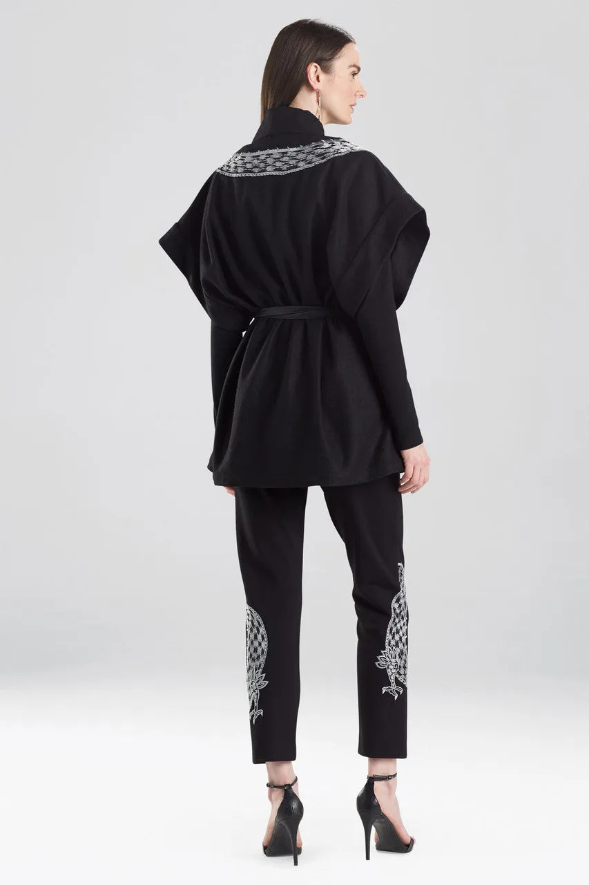 Ponte Dragon Embroidery Kimono Topper
