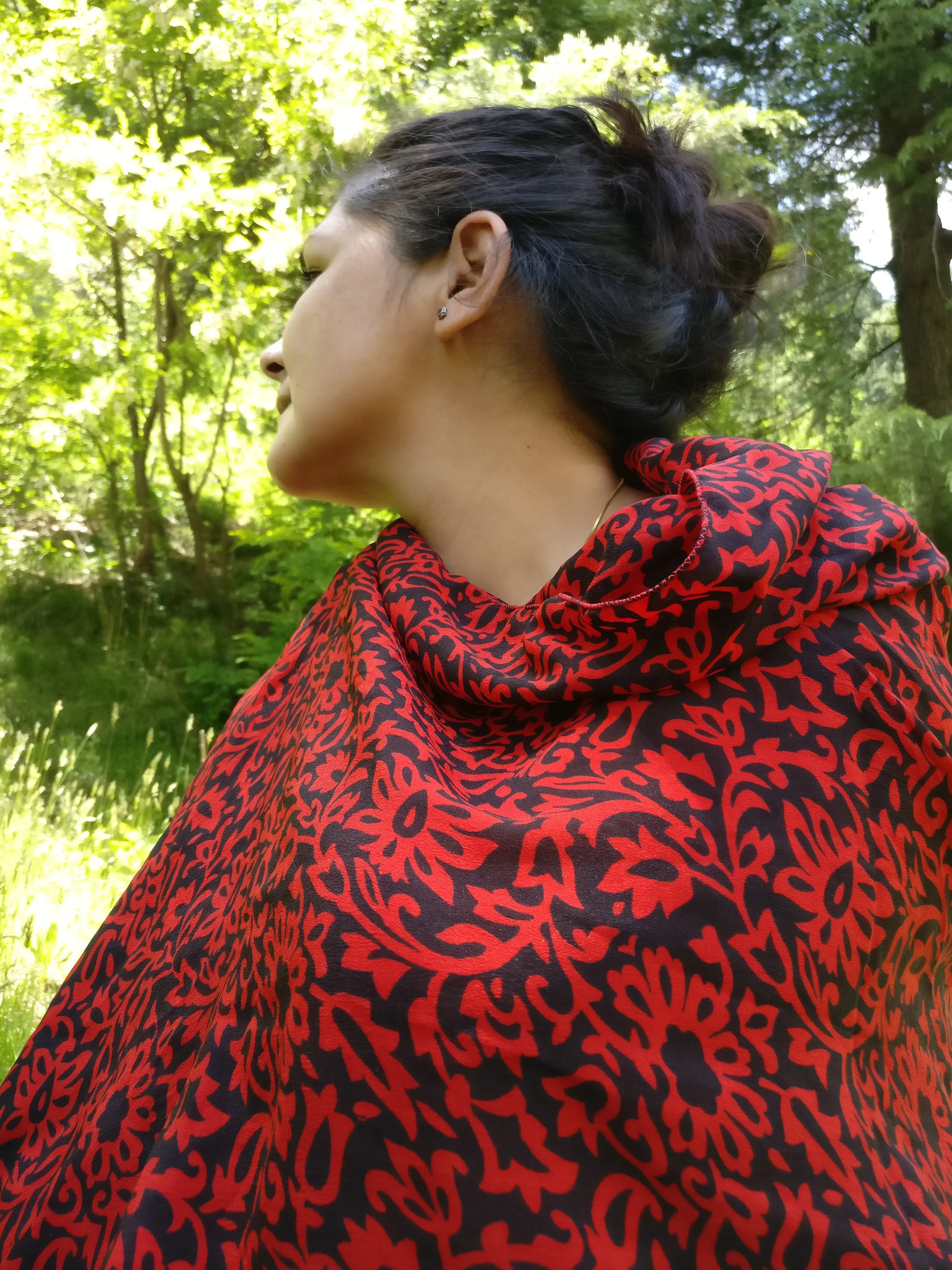 Printed Crepe Silk Scarf