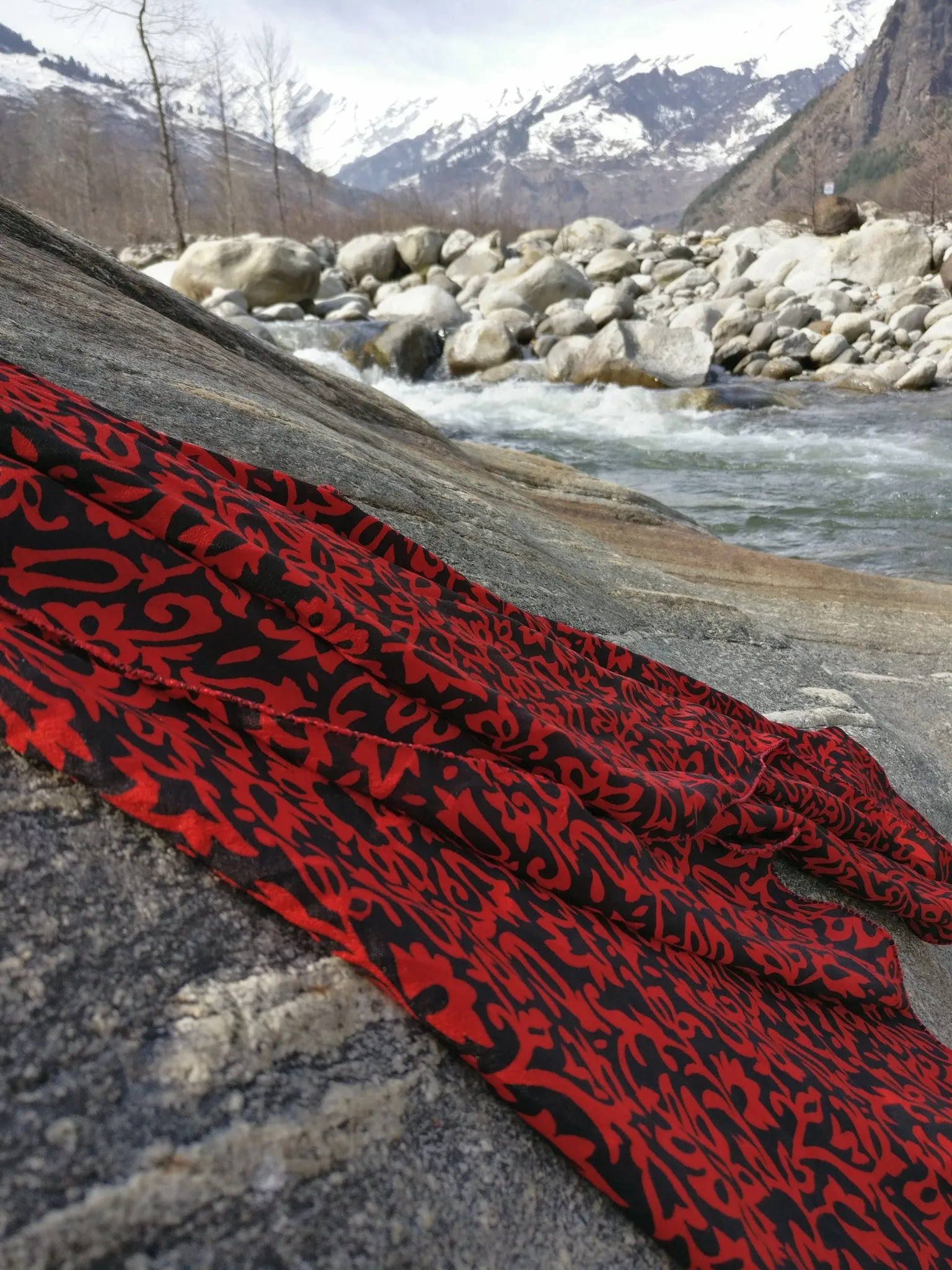 Printed Crepe Silk Scarf