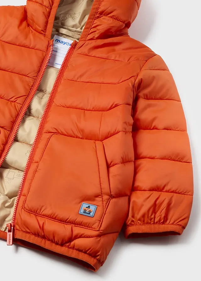 Puffy Jacket w/Hood, Orange, 2468