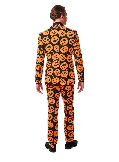 Pumpkin Printed Halloween Costume Suit
