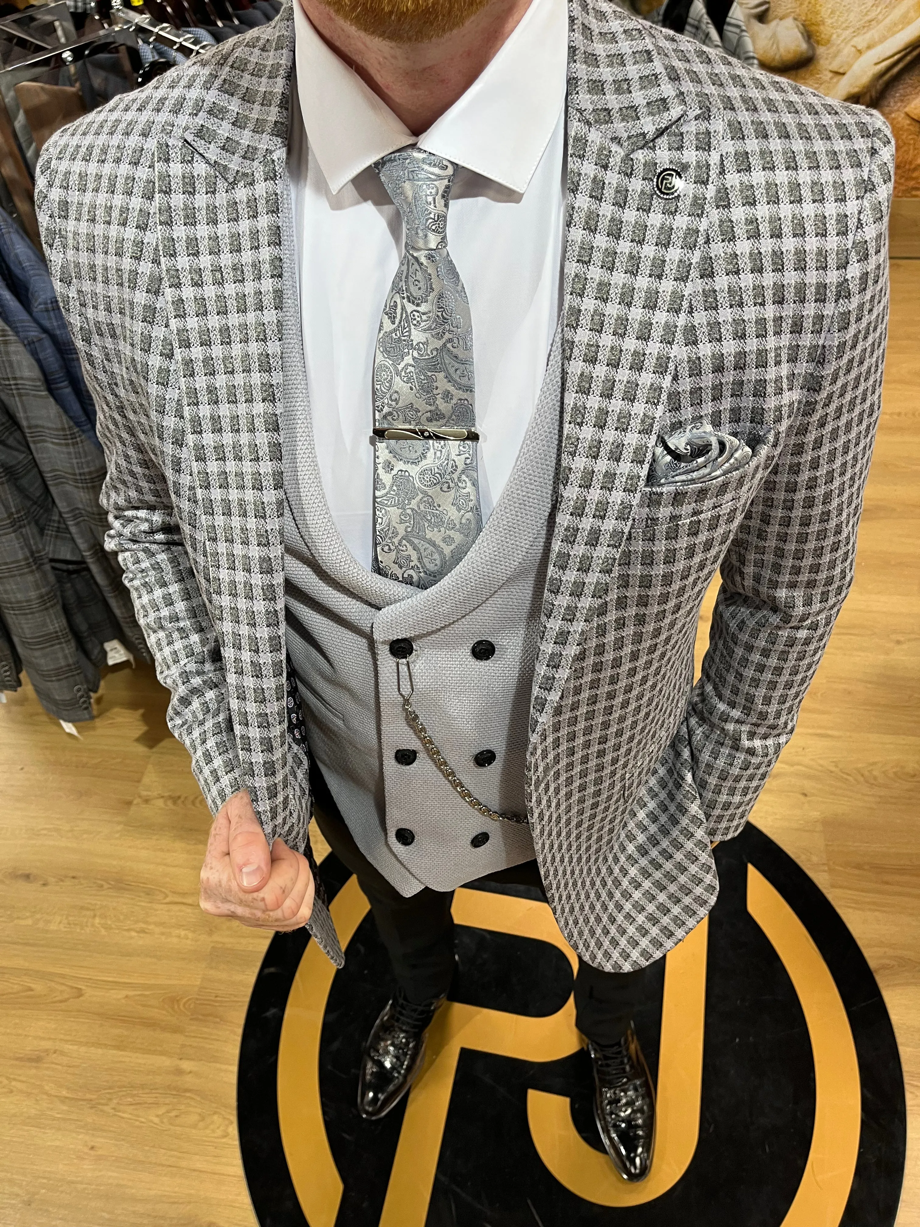 Puyol - Grey Slate 3 Piece Suit