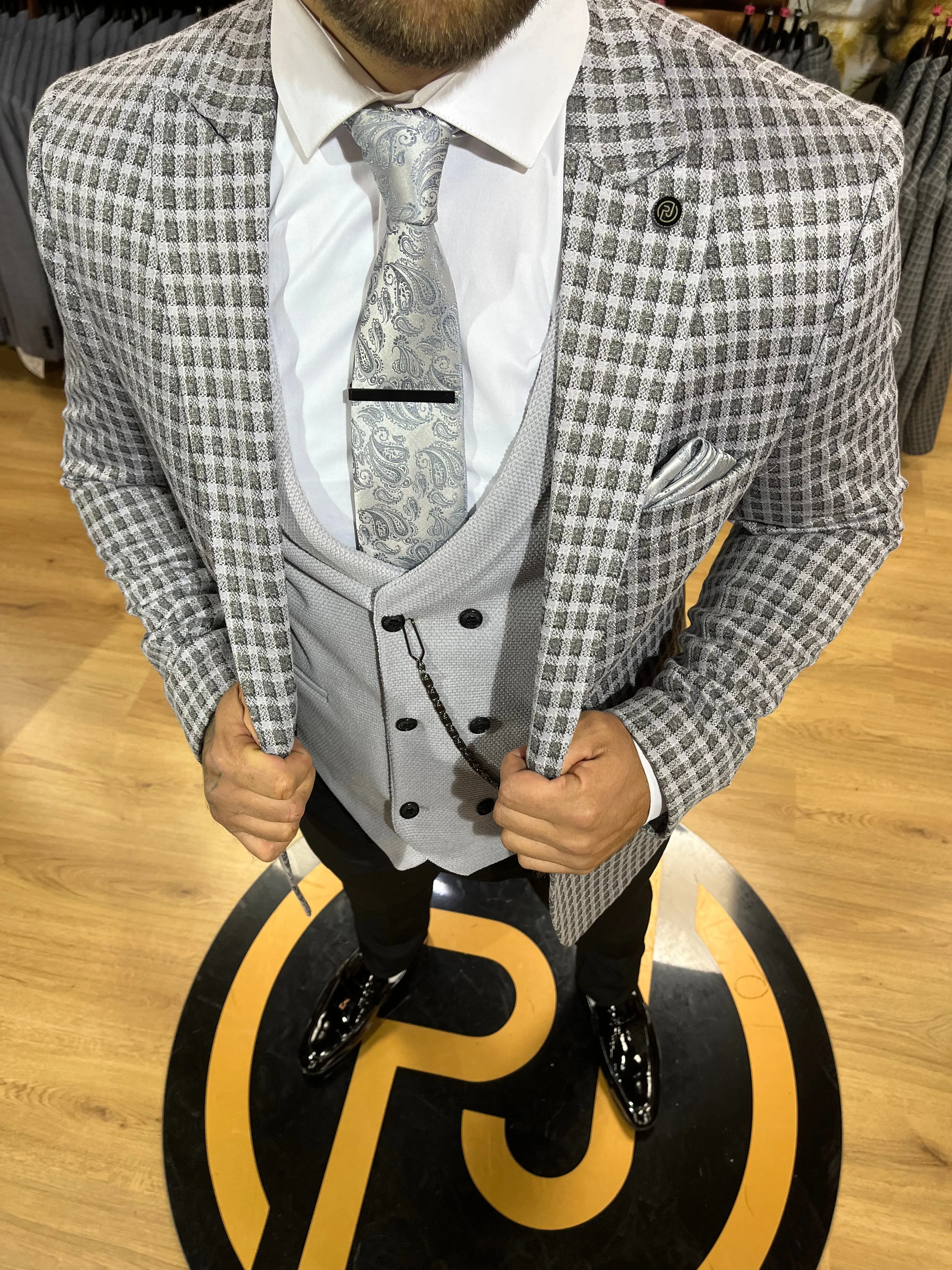 Puyol - Grey Slate 3 Piece Suit