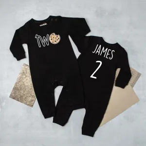 "Cookie Two" 2nd Birthday Long Sleeve Romper