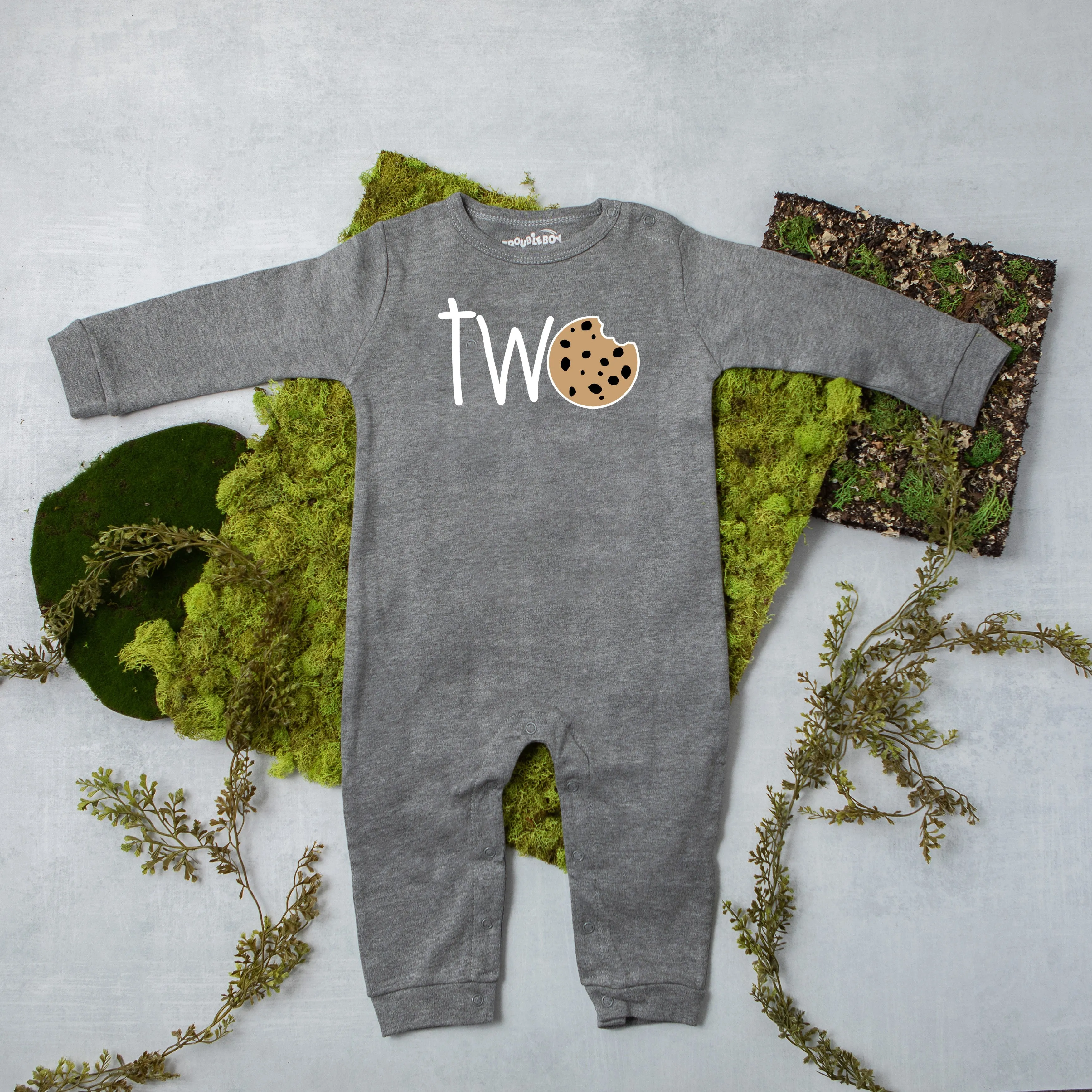 "Cookie Two" 2nd Birthday Long Sleeve Romper