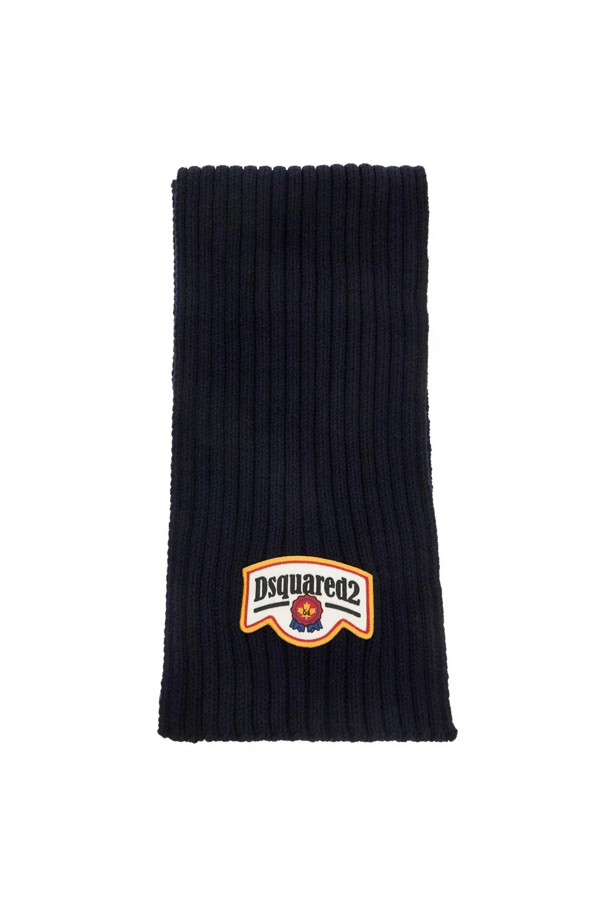 "wool ribbed scarf for a