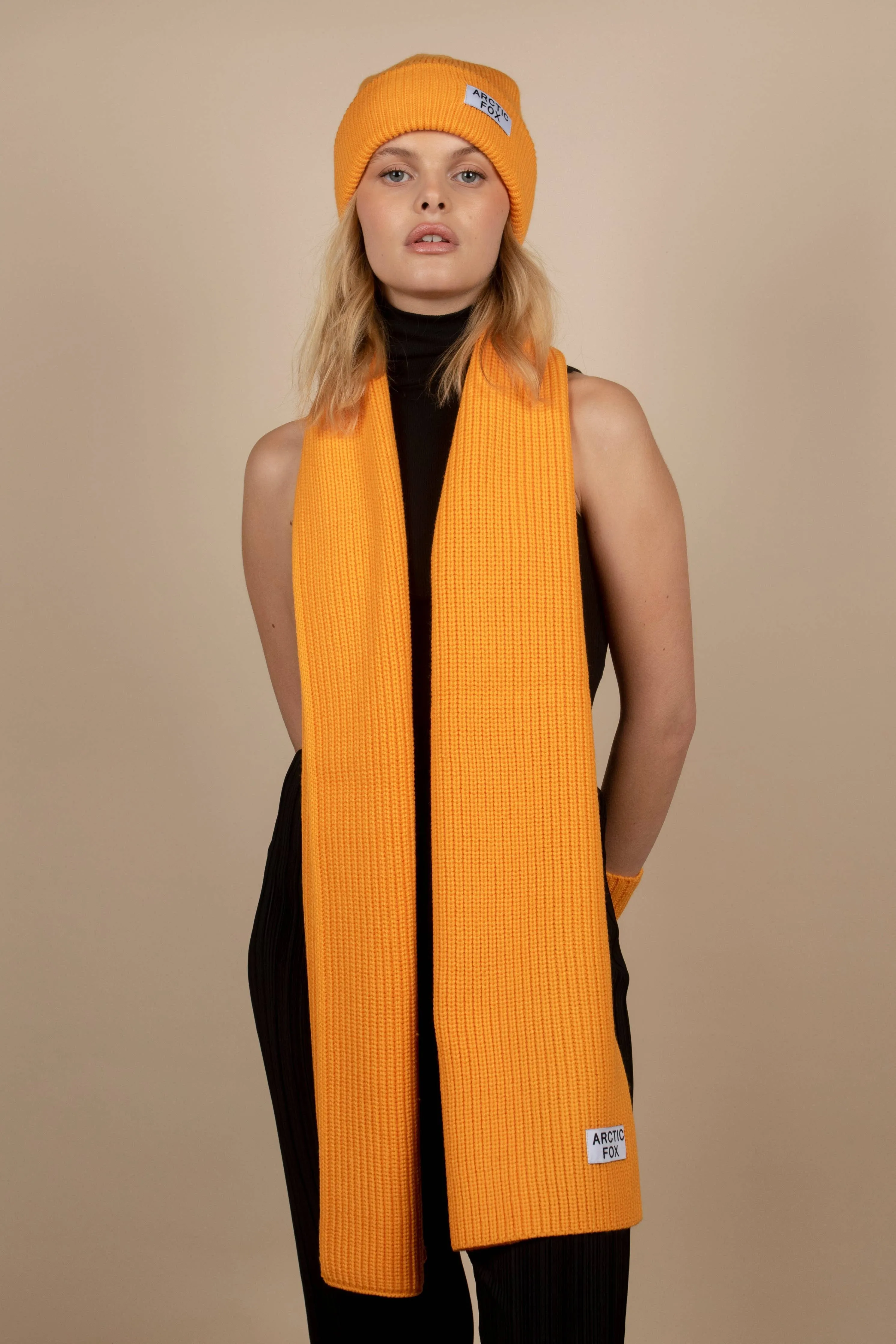 Recycled Knit Scarf | Juicy Apricot