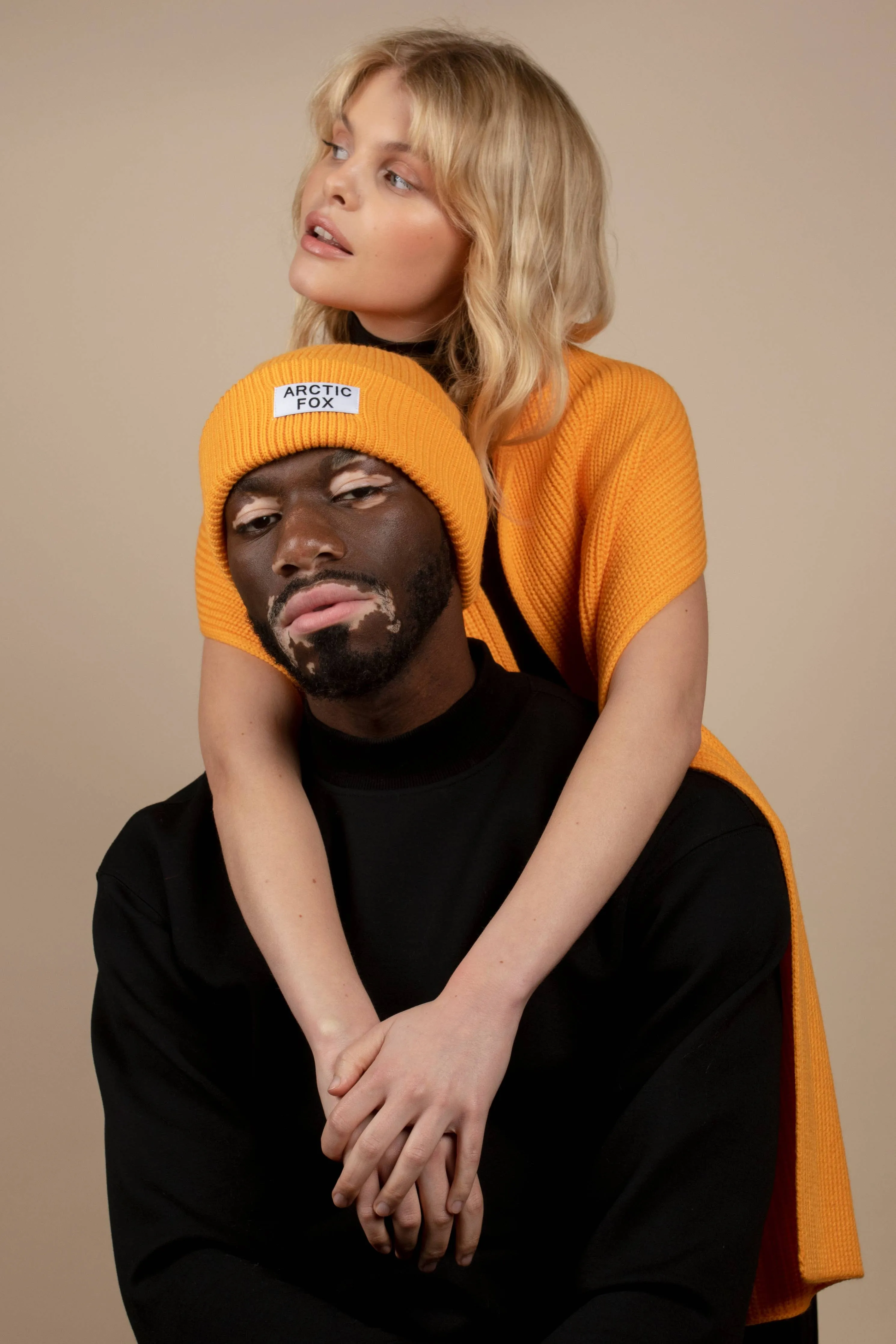 Recycled Knit Scarf | Juicy Apricot