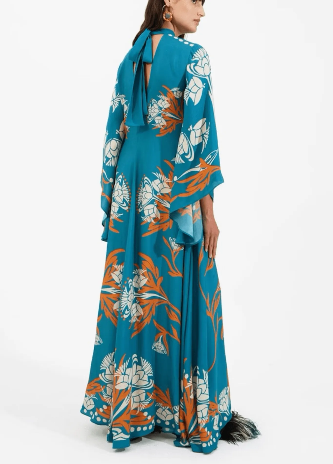 Robe kimono réversible | Turquoise Sauvage