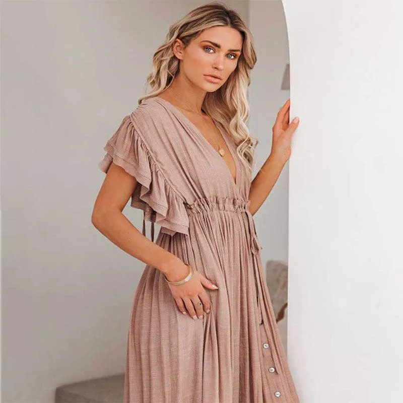 Robe Longue Kimono Femme