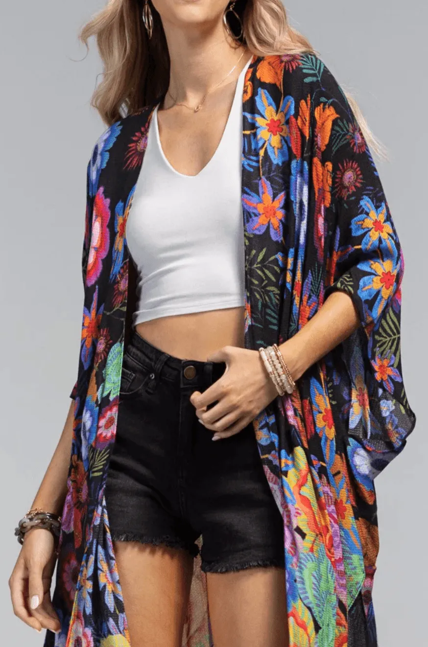 Ruggine Vineyard Floral Kimono - One Size