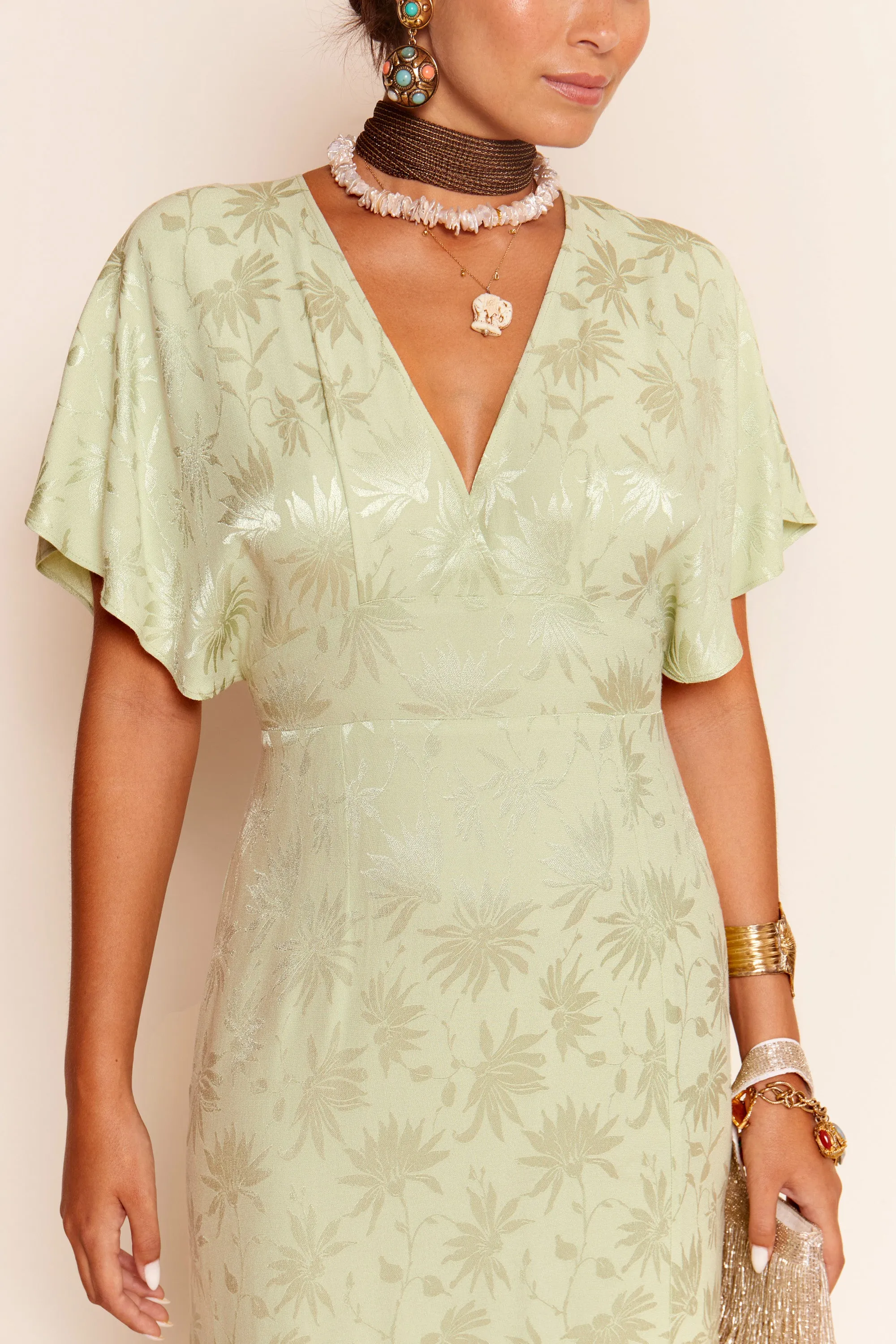 Sadie - Daisy Jacquard Sage