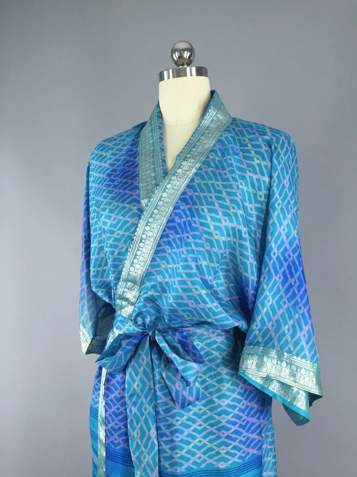 Sari Robe / Blue Waves