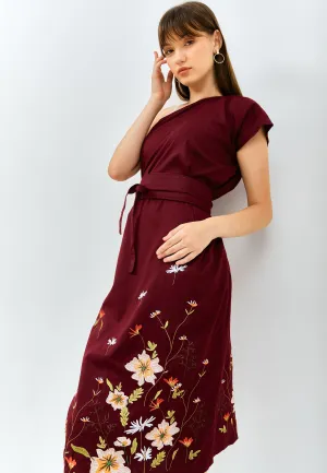 SECRET GARDEN Midi Kimono Dress