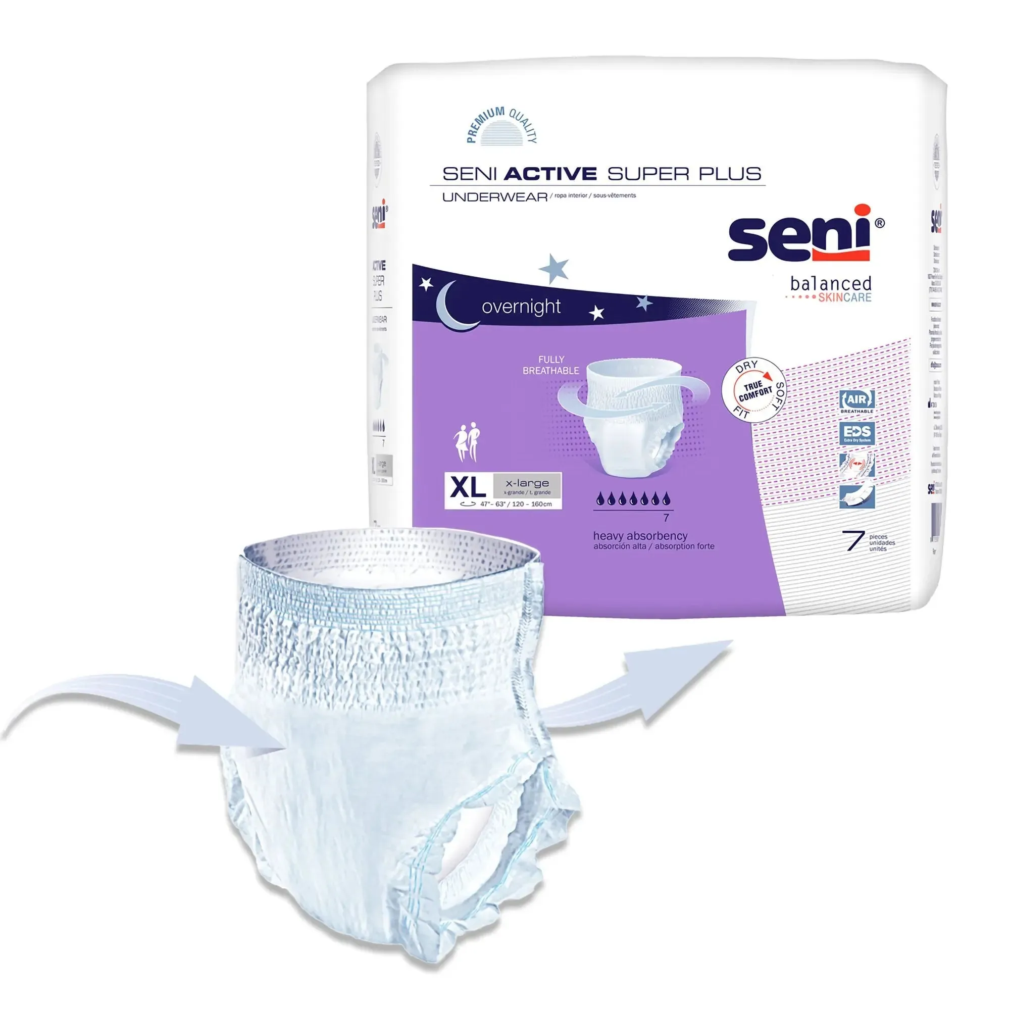 Seni® Active Super Plus Heavy Absorbent Underwear, Extra Large
