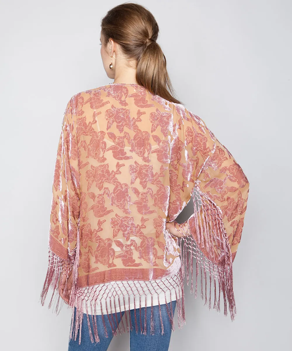 SHE TALKS TO ANGELS VELVET KIMONO