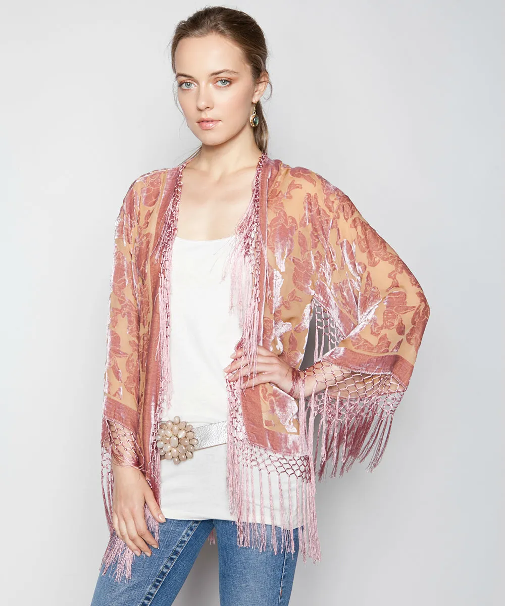 SHE TALKS TO ANGELS VELVET KIMONO