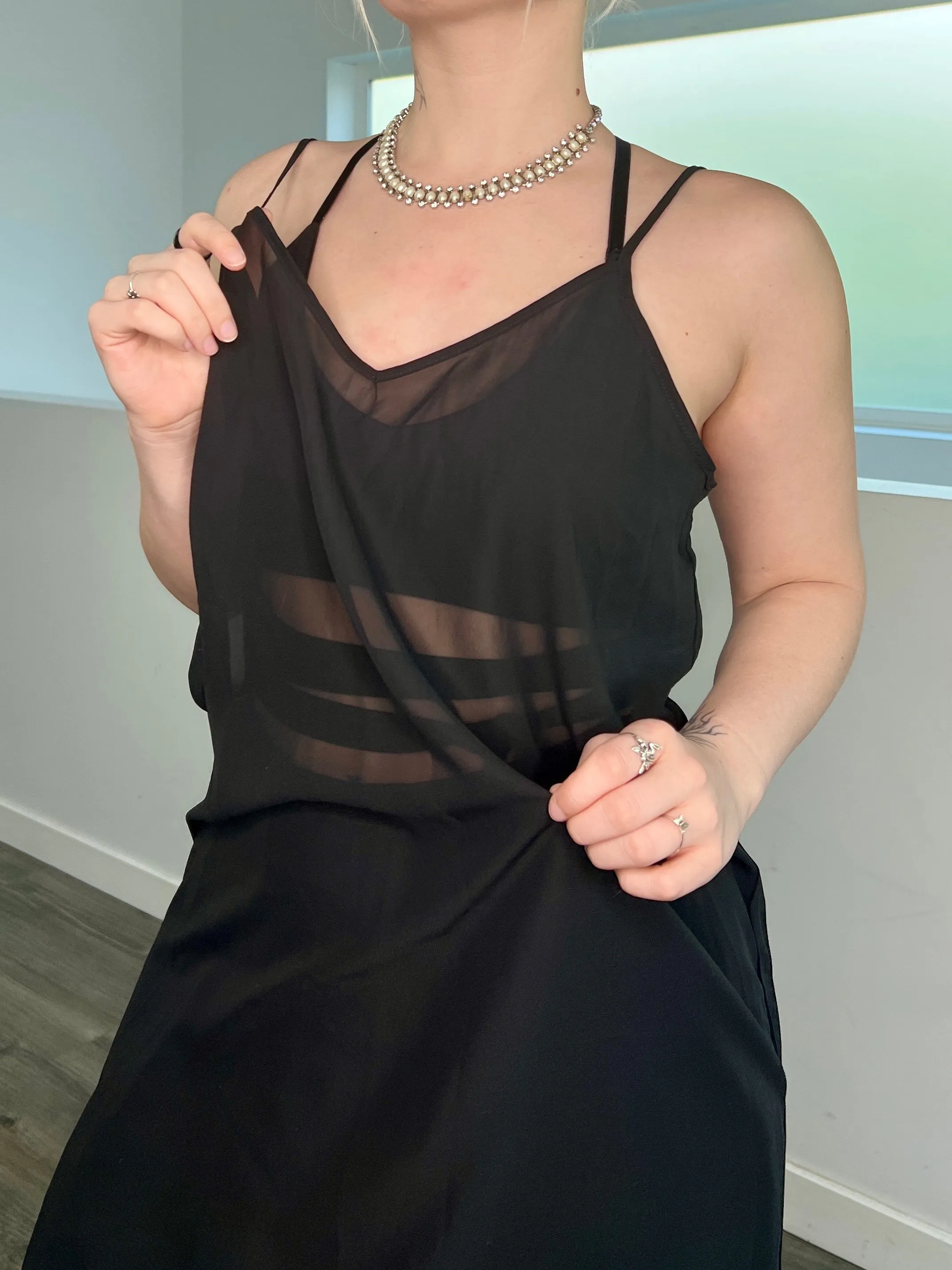 Sheer Midi Dress