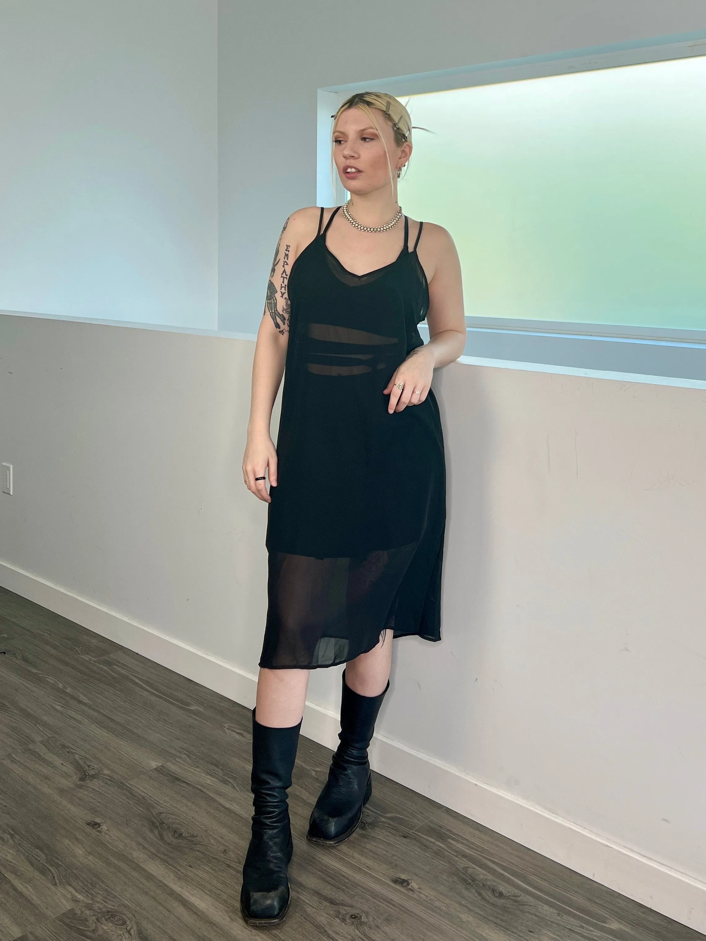 Sheer Midi Dress