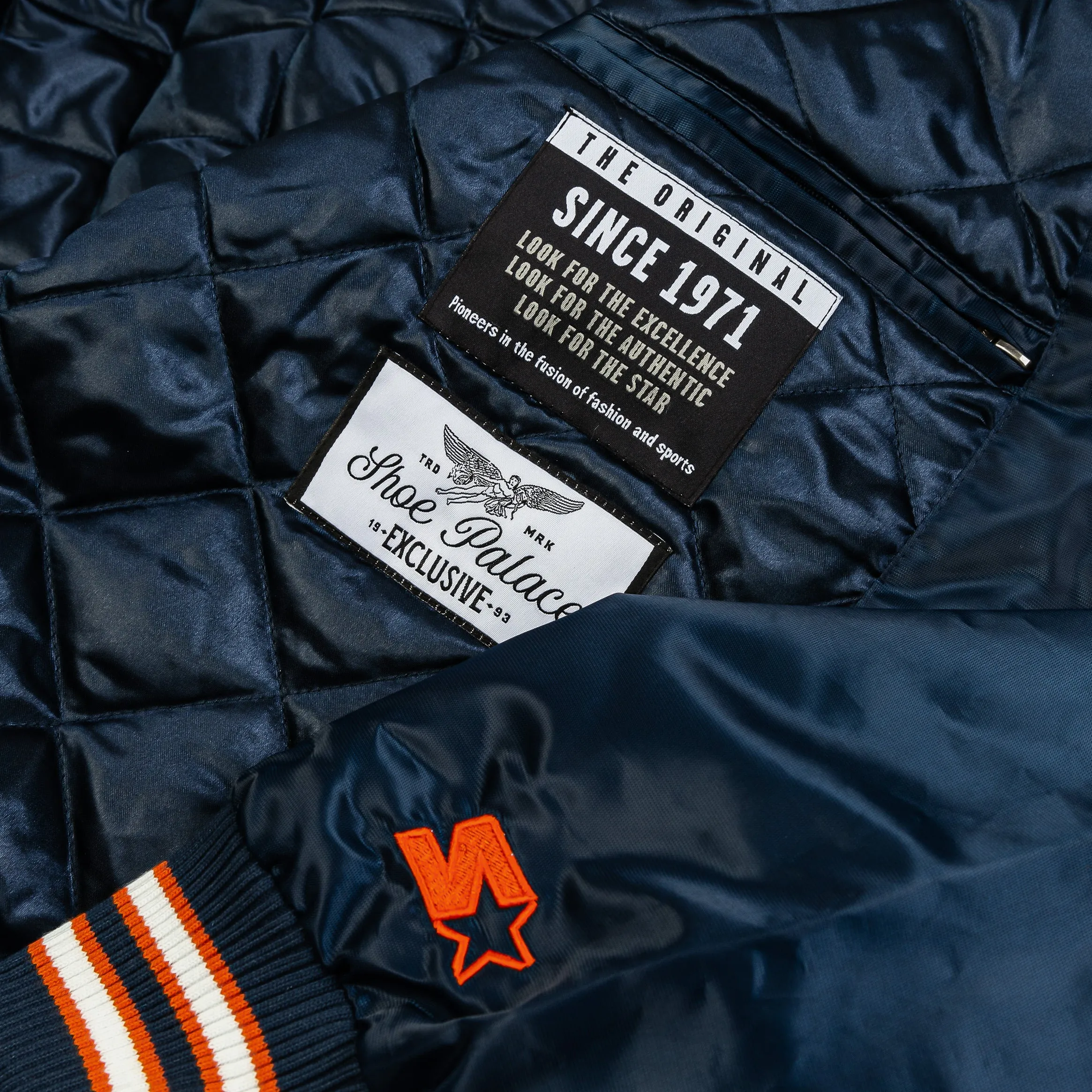Shoe Palace Exclusive Houston Astros Varsity Mens Jacket (Navy/Orange)