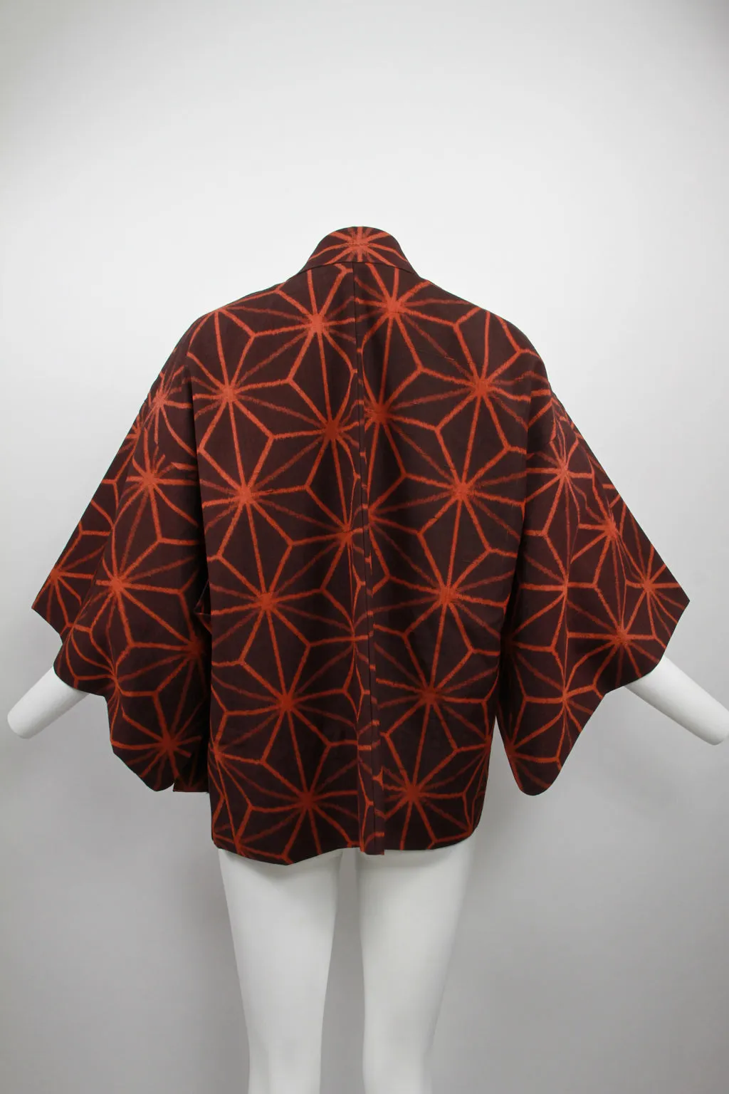 Short colourful purple and orange patterned Kimono - S/M