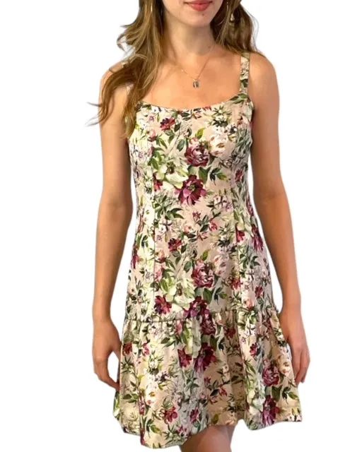 Short Slip Dress - Blooming Meadow Cotton Print