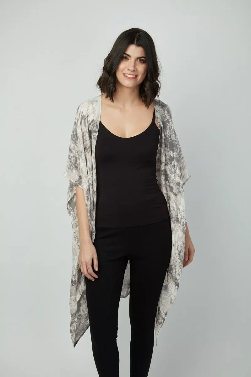 Signature Style Hi-Low Silk Kimono
