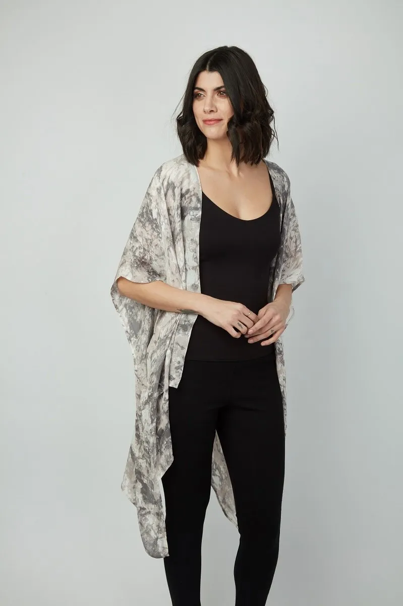 Signature Style Hi-Low Silk Kimono
