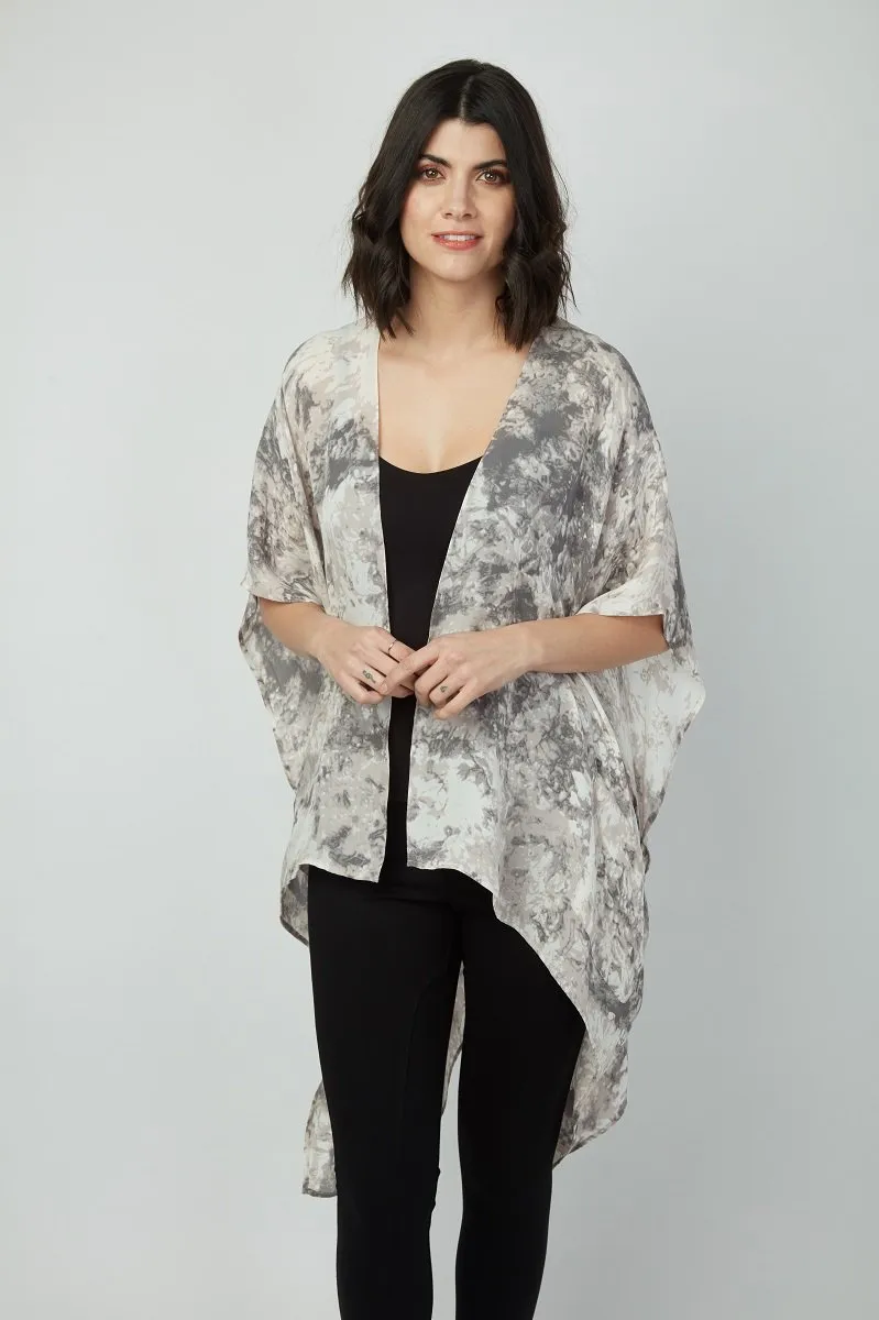 Signature Style Hi-Low Silk Kimono
