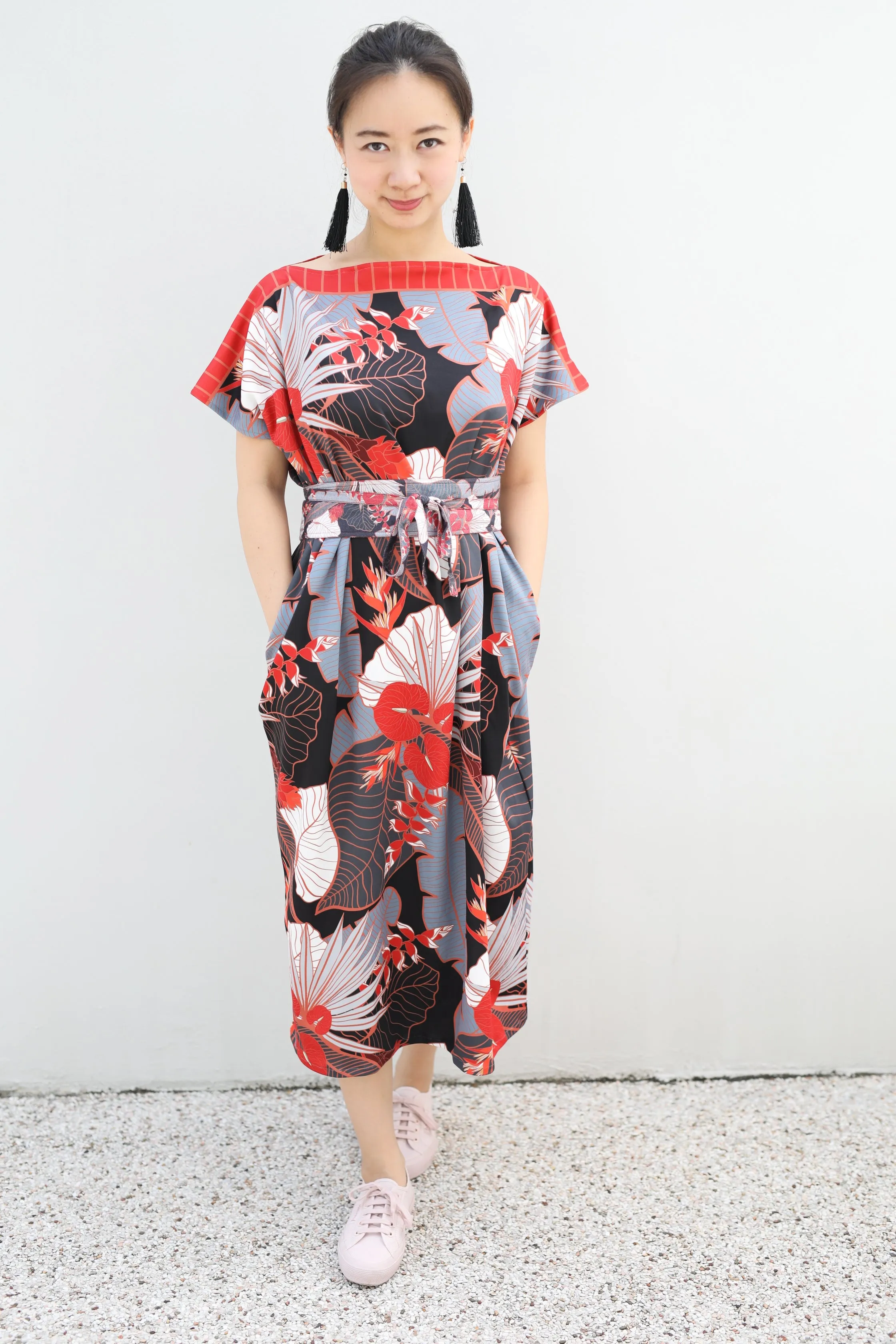 [SINGAPORE STORY] Tropical Garden Kimono Dress