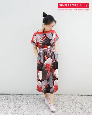 [SINGAPORE STORY] Tropical Garden Kimono Dress